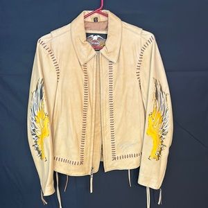 Vintage leather Harley Davidson women’s jacket size Xs